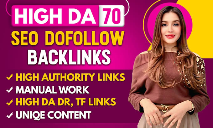 create high da dofollow white hat contextual seo backlinks for website