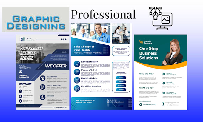 create business brochure company profile pamphlet flyer booklet poster design