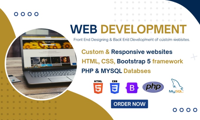 Do web design and web development in html css php mysql by Sukh_web ...