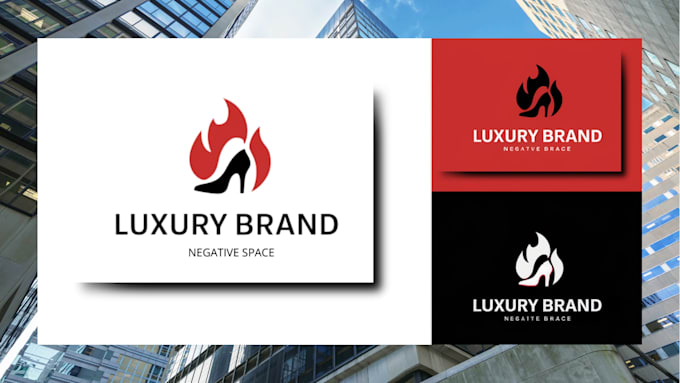make the negative space logo, unique and professional in 12 hours