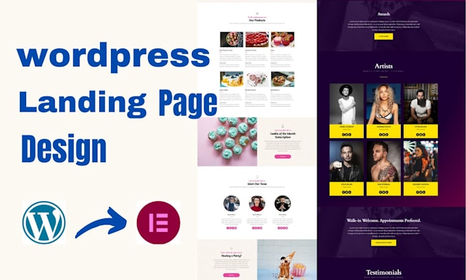 create a responsive wordpress landing page design,