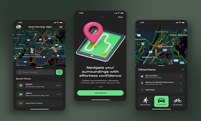 develop geolocation app, gps app, map app, gps tracking app, navigation app