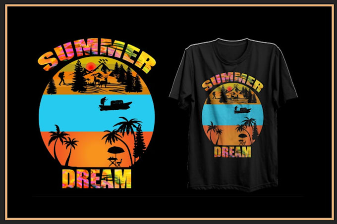 custom beach t shirt design and summer t shirt design