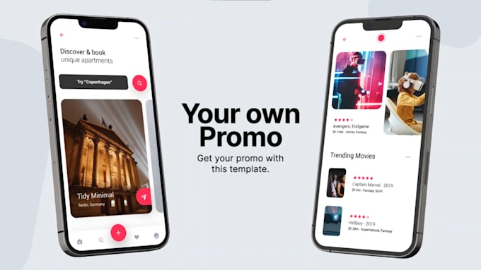 create trendy mobile app promo video and any commercial promo video