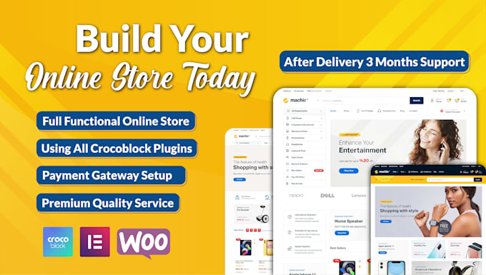 design ecommerce online store with woocommerce crocoblock