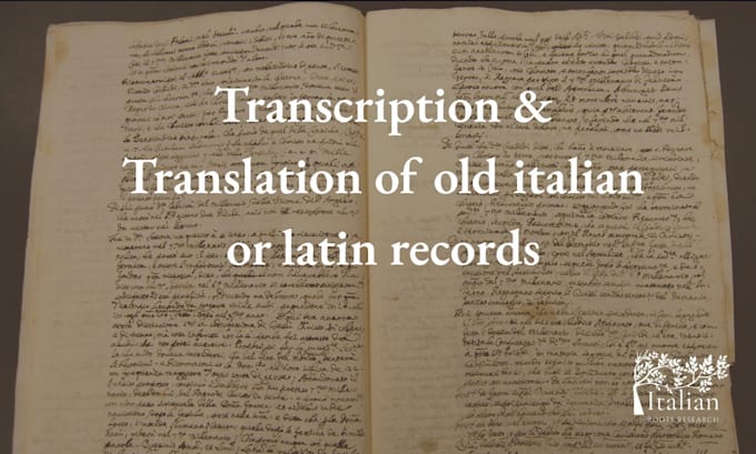 transcribe and translate old italian records