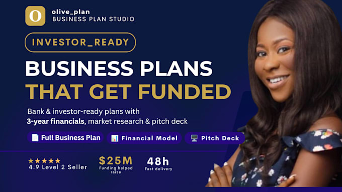 write an investor ready business plan for your startup or funding