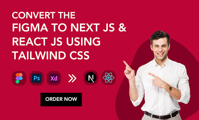Convert the figma to next js or react js using tailwind css by ...