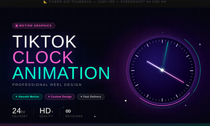 create animated clock countdown timer for  instagram reels