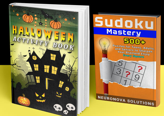Design professional kdp book cover for puzzle activity word search
