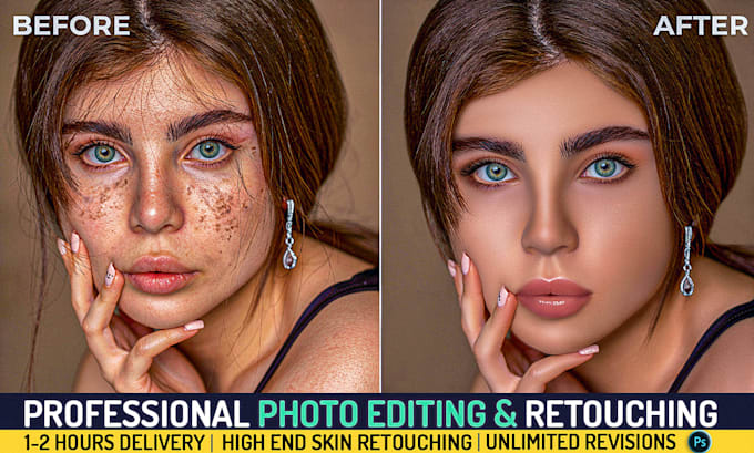 photo retouch, image editing, any image photoshop editing in 1 hour
