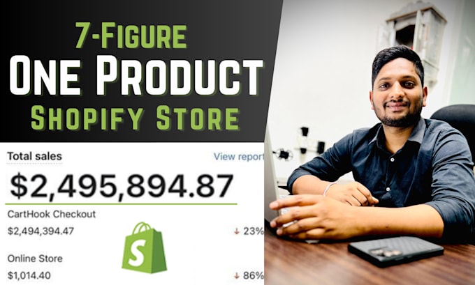build one product shopify dropshipping store or shopify website