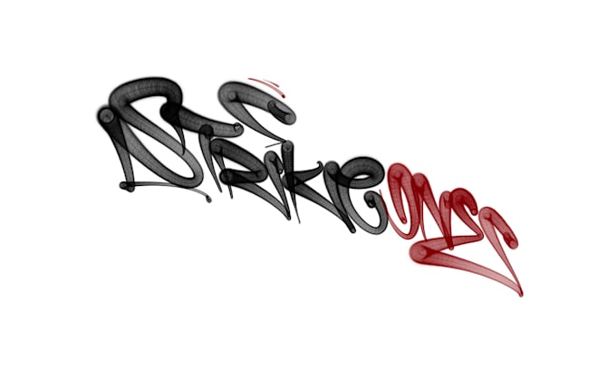 design a graffiti logo with real spray paint textures