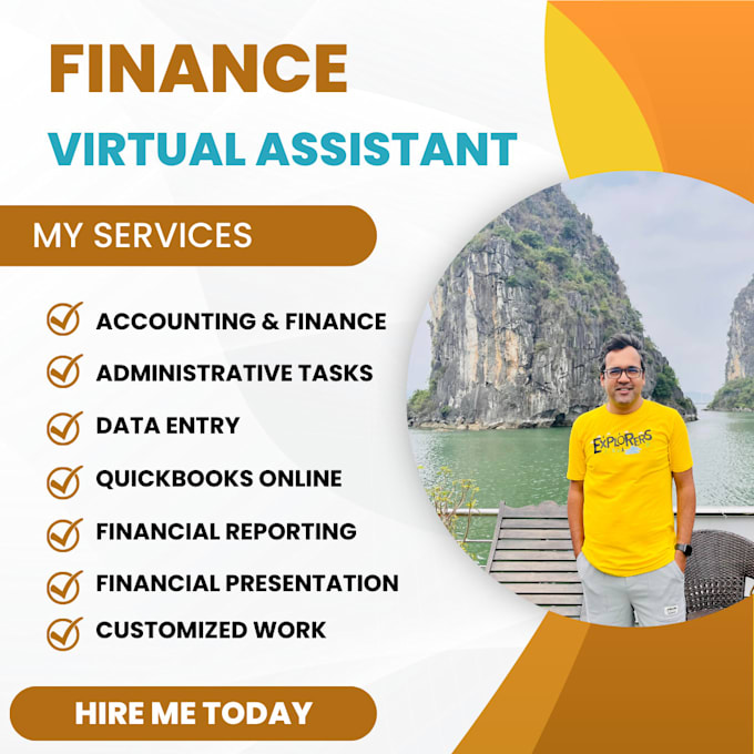 be your finance virtual assistant for accounting, financial analysis