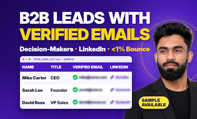 do b2b lead generation, linkedin lead generation, and email list building