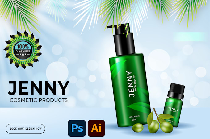 do premium cosmetic packaging label design for your brand