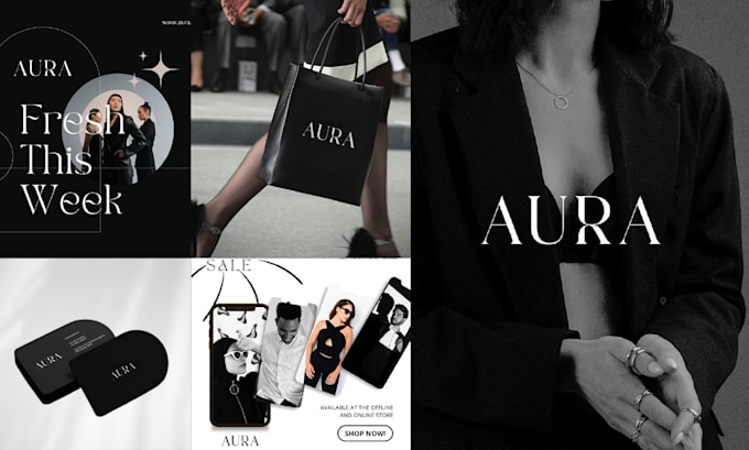 create minimalist luxury logo and facebook ad