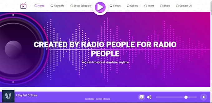 create radio station website within 24 hours