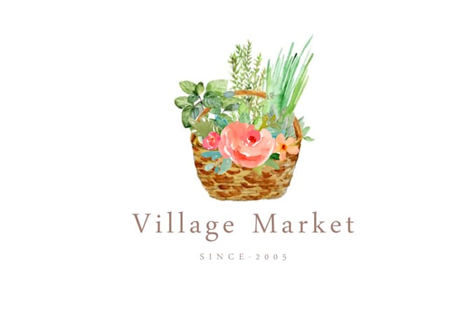 design rustic basket logo