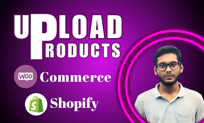 upload products on shopify and wordpress woocommerce site