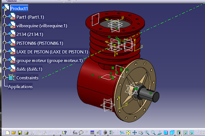 3d modeling, 2d drawing, cad, simulation, assembling, rendering by catia v5
