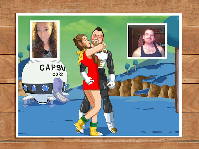 create a custom dragon ball portrait from your photo