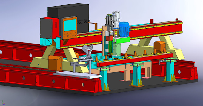 do the machine design of the cnc drilling machine with atc