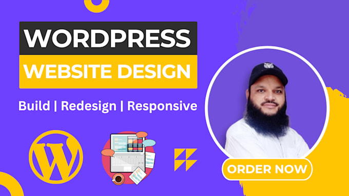 create and build responsive wordpress website design or website redesign
