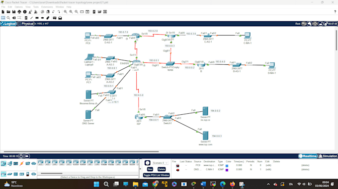 assist you with cisco packet tracer and gns3 projects