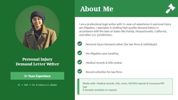 draft your detailed personal injury demand letter