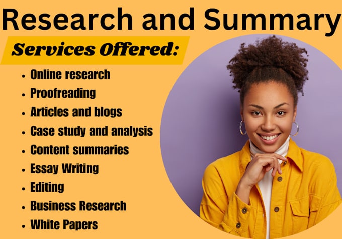 conduct your research and write a summary