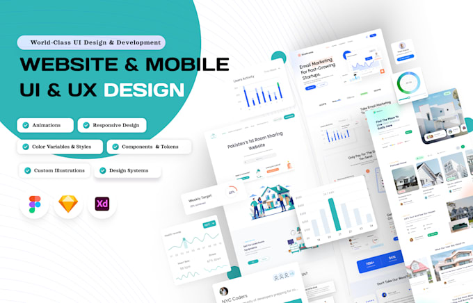 Do website ui ux design and mobile app ui ux design by Atrbilal | Fiverr