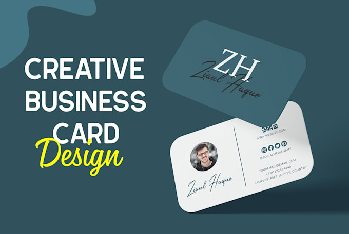 create elegant business card or modern business card design