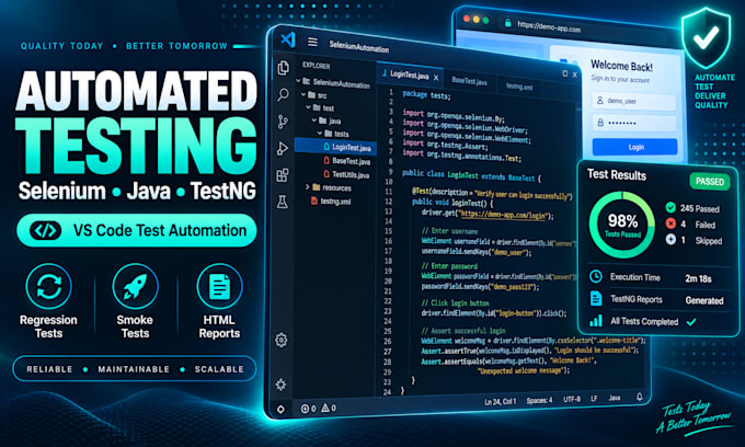 create automated tests using selenium