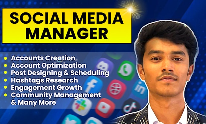 handle your social media accounts as a professional social media manager
