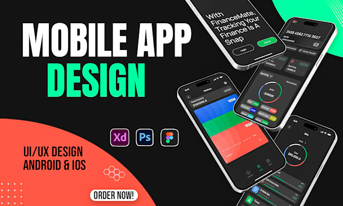 Do modern figma mobile app design, saas ui ux design and app ui ux ...