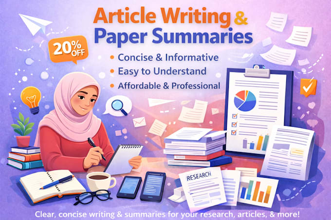 write research summaries and articles for you