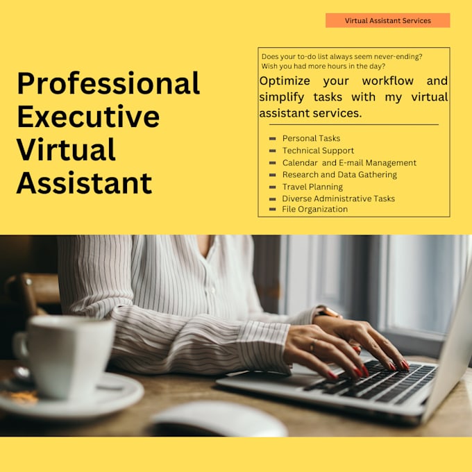be your executive administrative virtual assistant