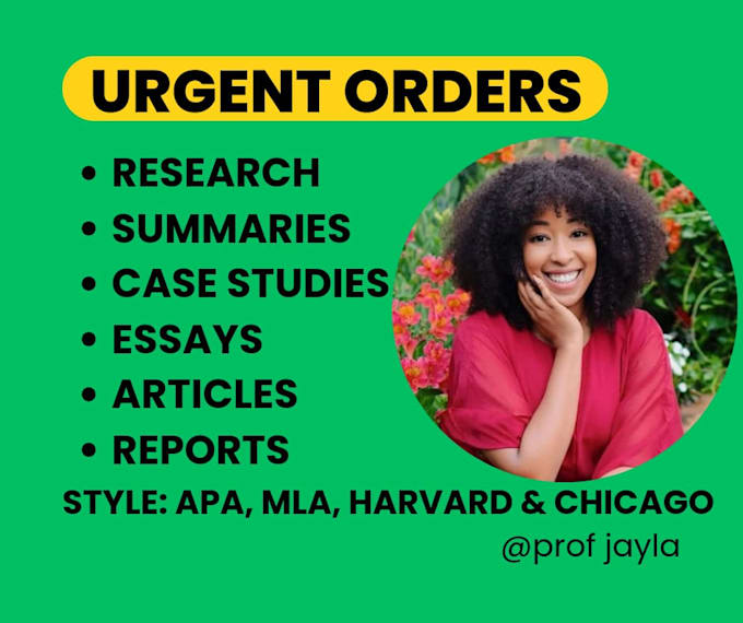 do quality research, case studies and summary writing