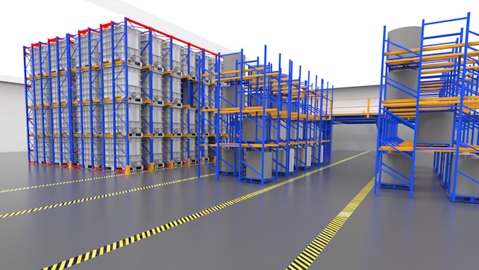 make conceptual 3d warehouse design