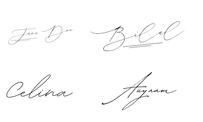 design artistic signature or autograph