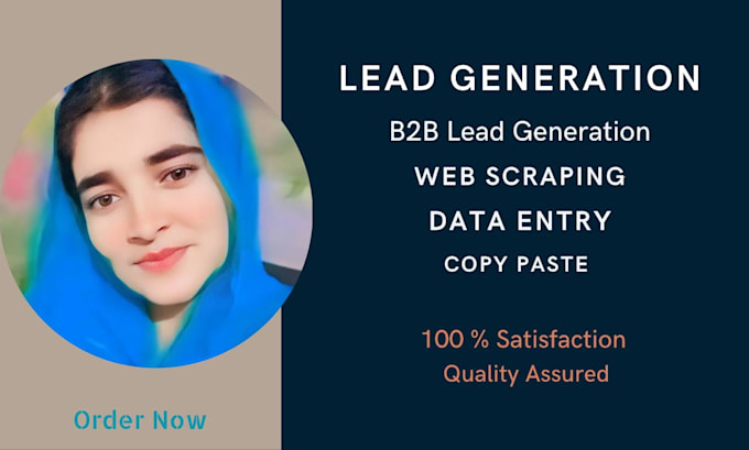 do b2b lead generation data entry linkedin and web scraping