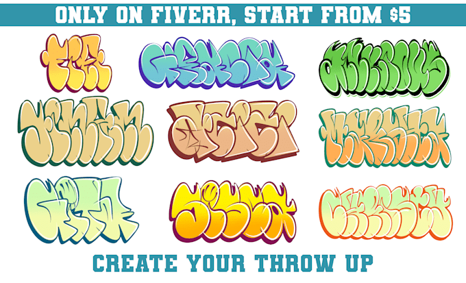 make a graffiti bubble and throw up with your name or your brand