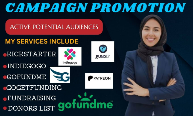 promote your kickstarter gofundme indiegogo patreon fundraising campaign