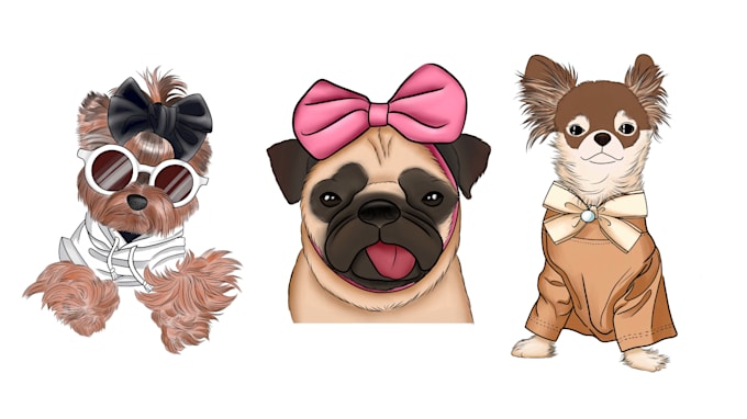 draw cute animals hand drawn illustration