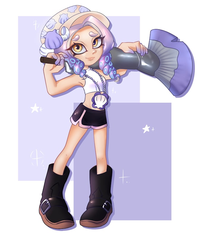 draw splatoon characters, banners, pfps