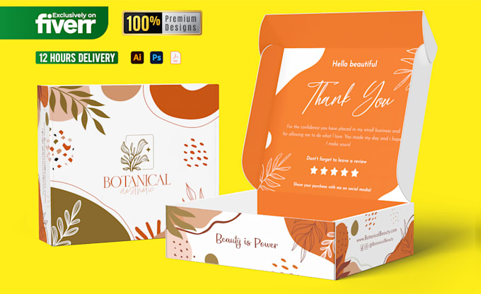do product packaging design, box design, mailer box, subscription box and 3d