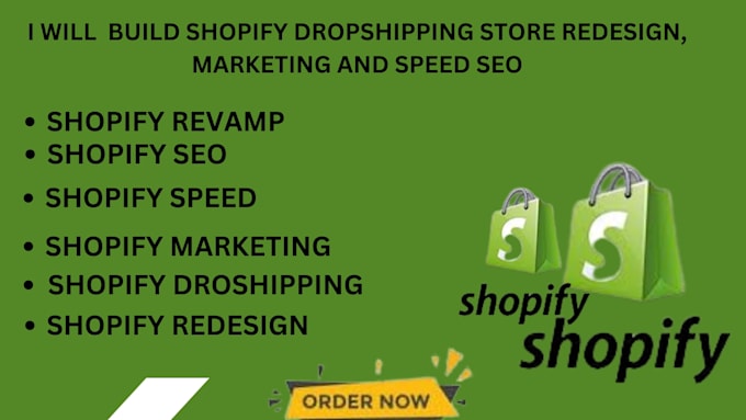 Build shopify dropshipping store redesign, marketing and speed seo by ...