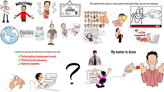 make captivating pro whiteboard animation explainer video or doodle video