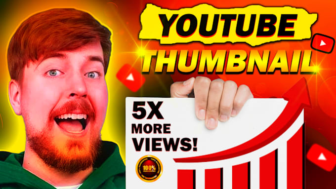 design best amazing eye catchy youtube thumbnail in 3 hours